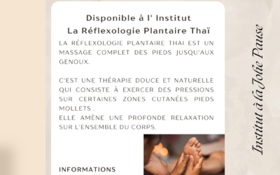 A L’Institut La Réflexologie Plantaire Thai